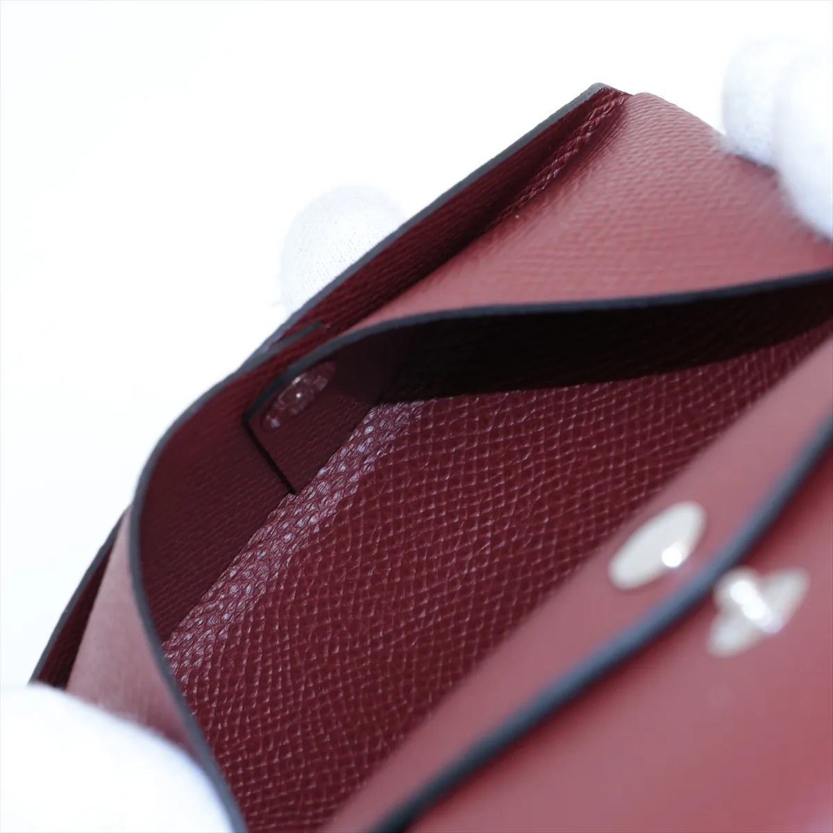 Hermès Calvi Duo Veau Epsom Coin Purse Rouge H