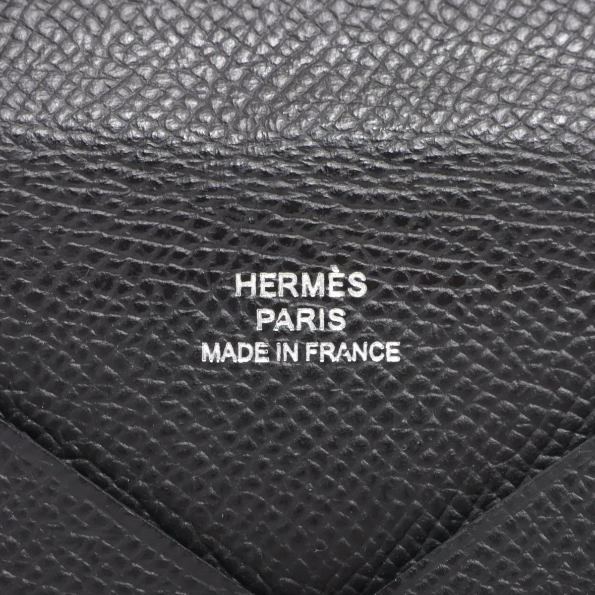 Hermès Calvi Veau Epsom Card Case Black