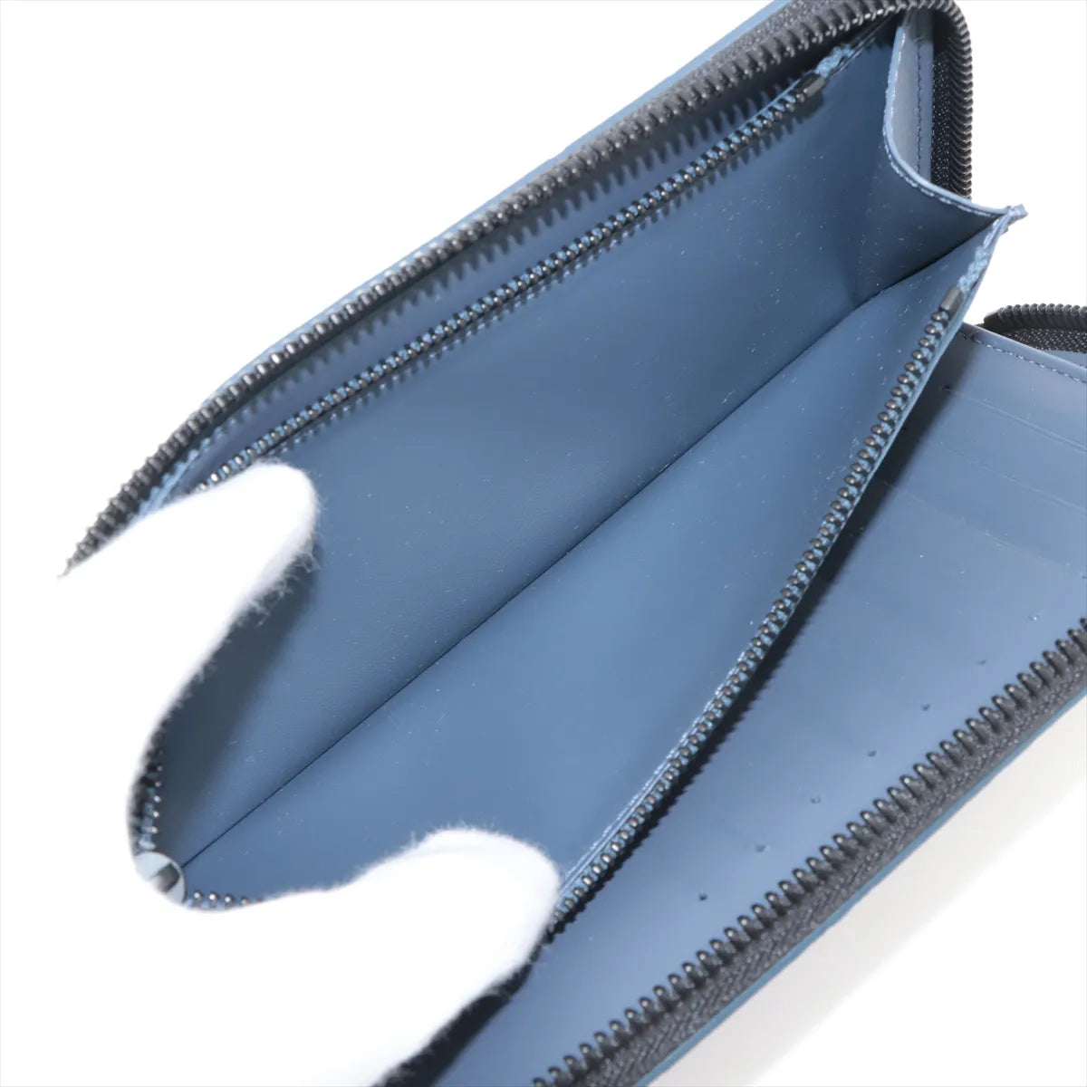 Louis Vuitton Monogram Shadow Zippy Vertical Wallet Navy River Blue