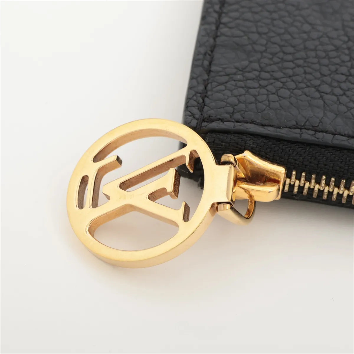 Louis Vuitton Monogram Empreinte Romy Coin Card Holder Black