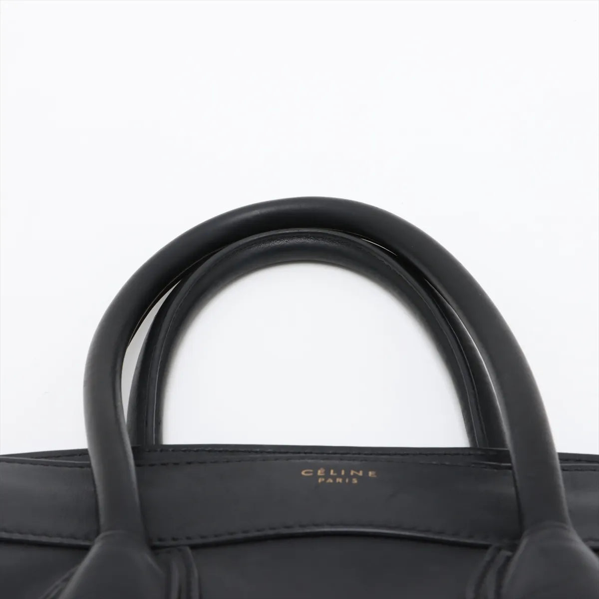 Celine Luggage Mini Shopper Leather Handbag Black