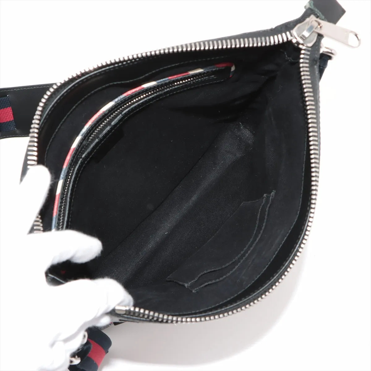 Gucci Black GG Supreme Canvas Night Courier Messenger Bag