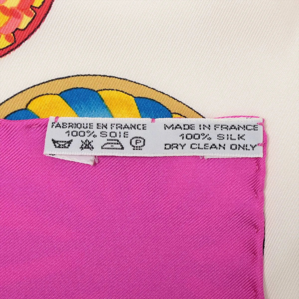 Hermès Carré 90 Les Rubans Du Cheval Silk Scarf Pink