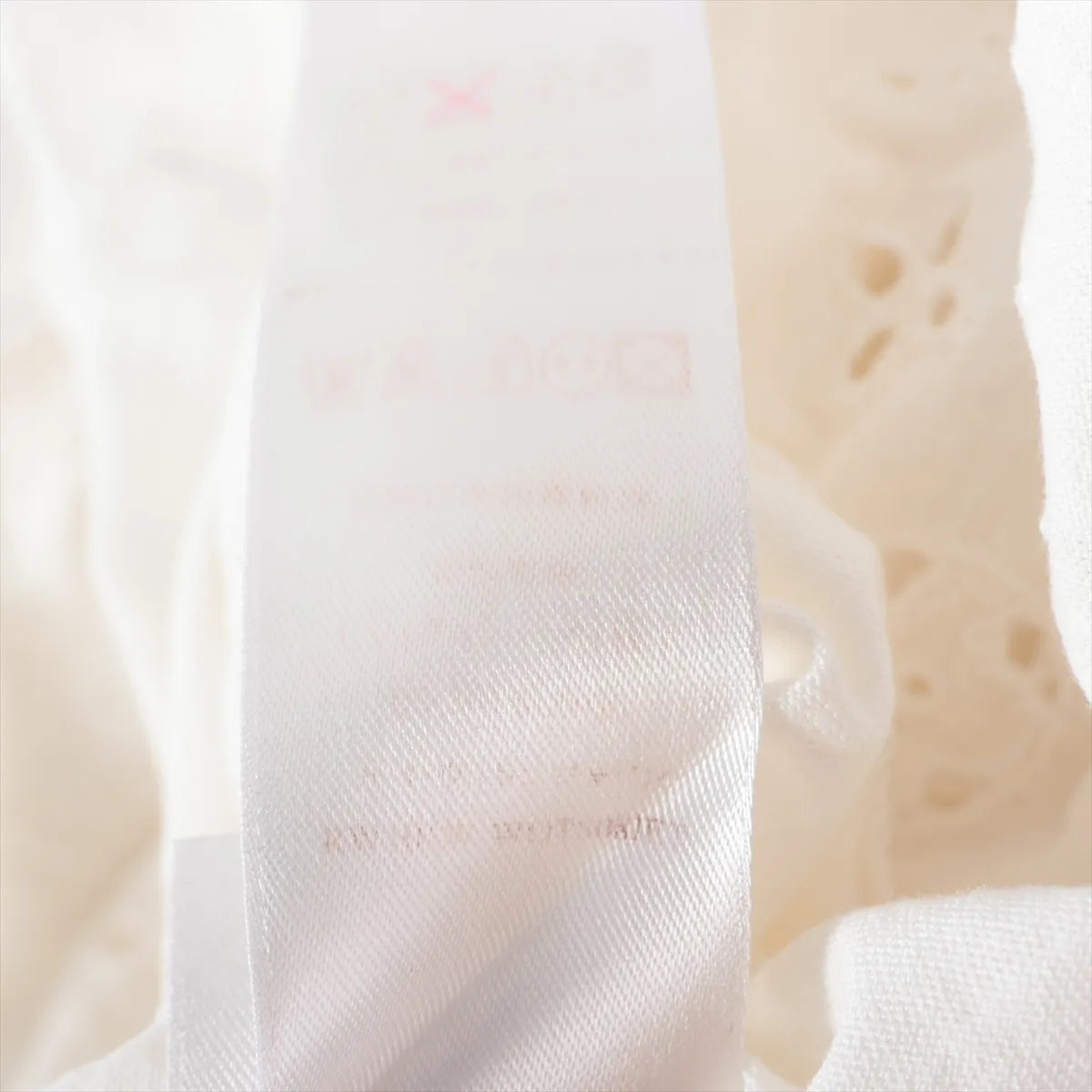 Louis Vuitton Monogram Eyelet Cotton Blouse White