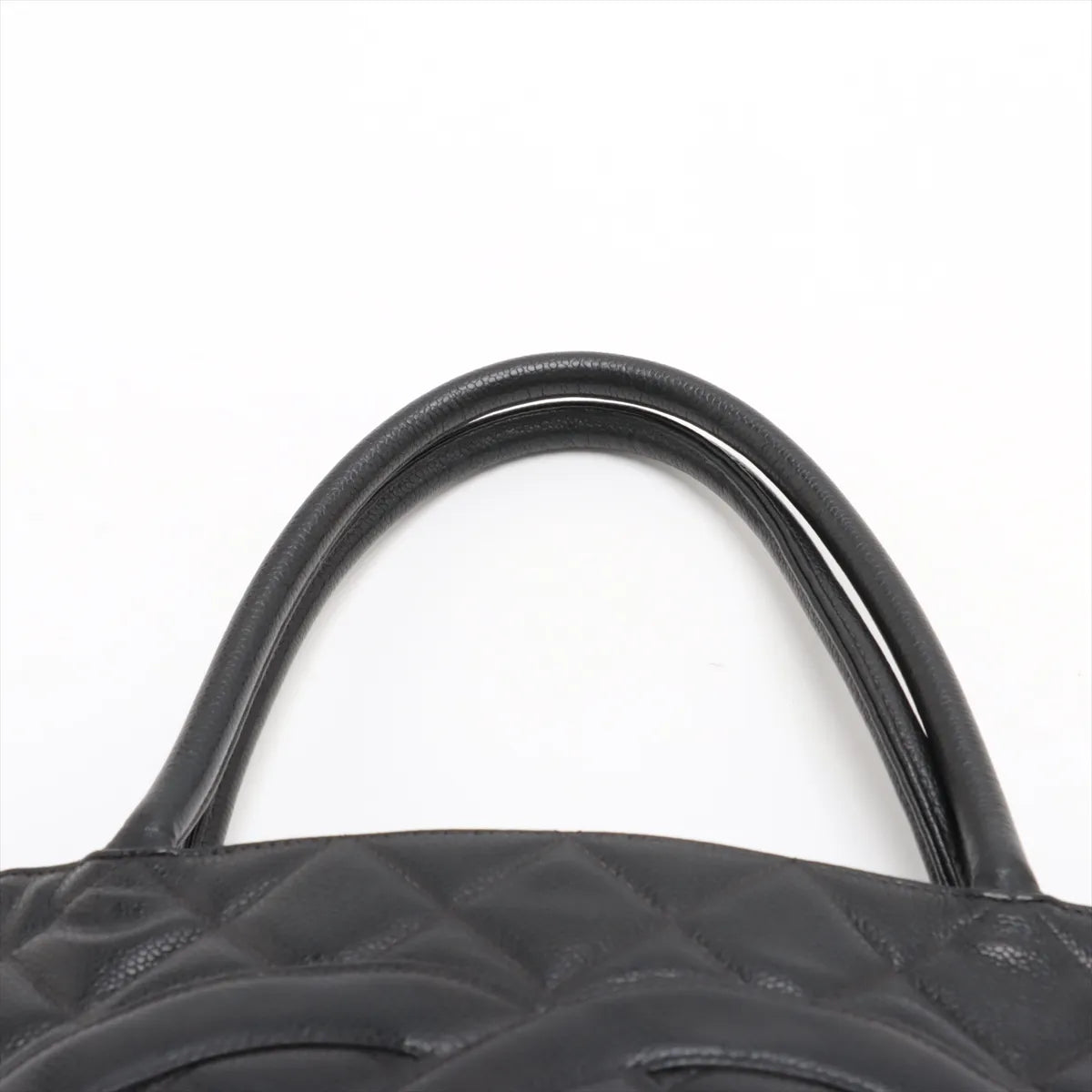 Chanel CC Logo Re-release Caviar Skin Tote Bag Black