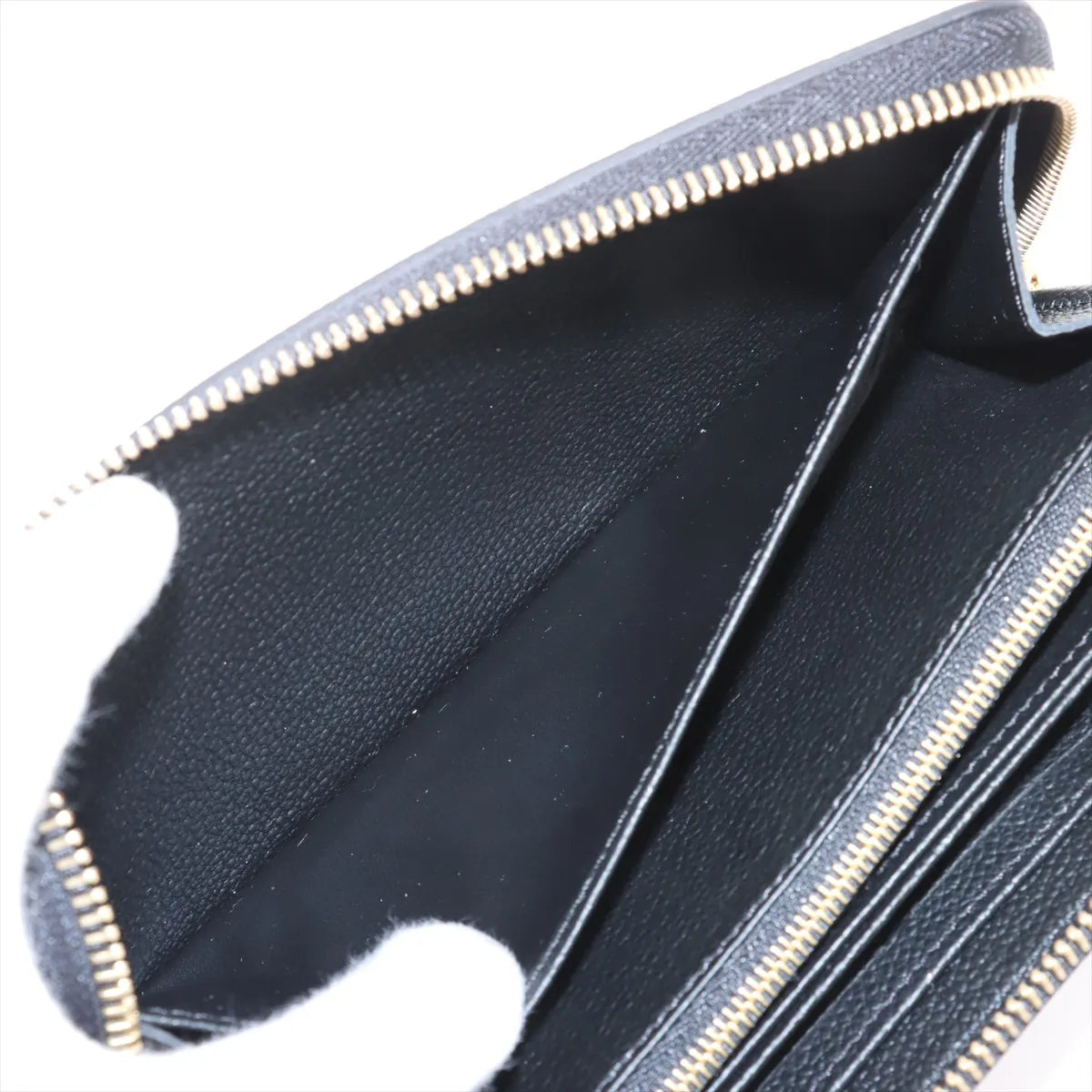 Louis Vuitton Bicolor Monogram Empreinte Zippy Wallet Black x Beige