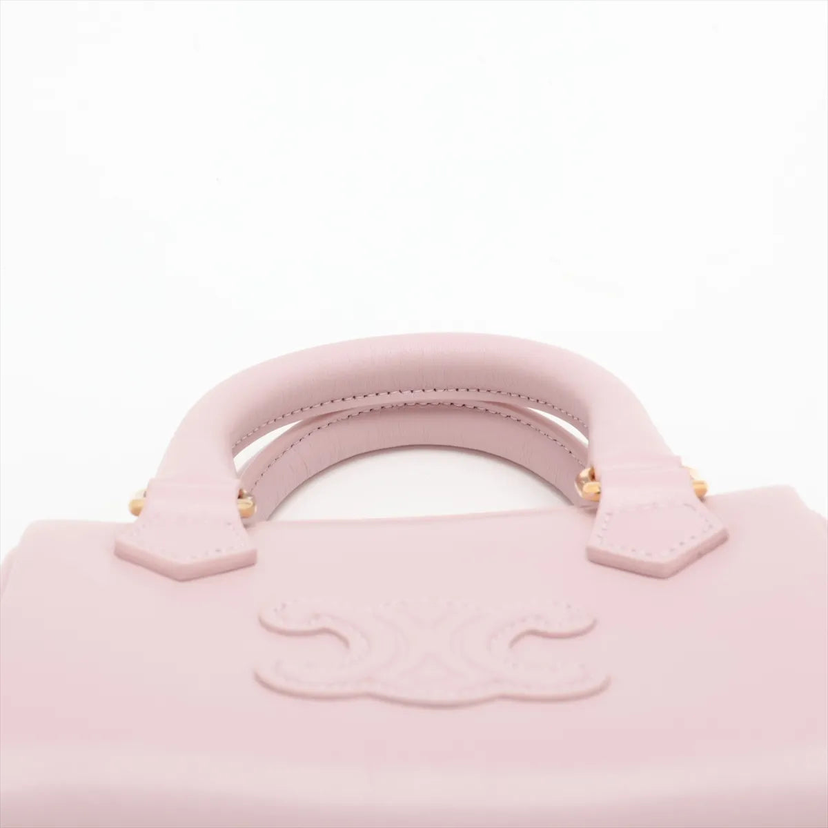 Celine Triomphe Small Boston Leather Two-Way Shoulder Bag Pink