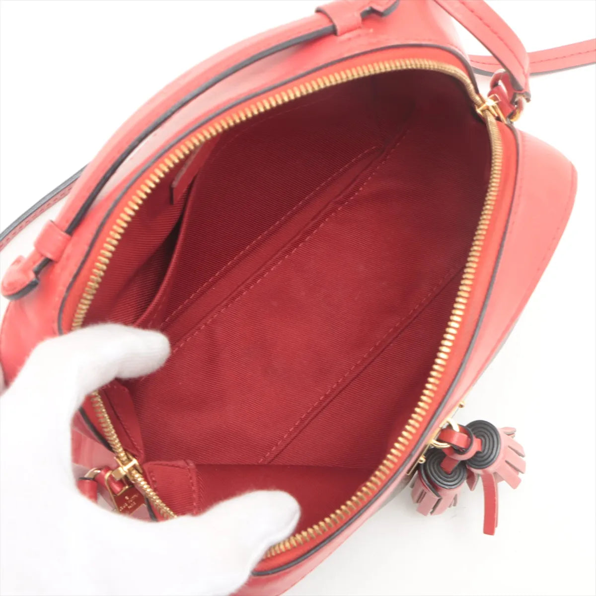 Louis Vuitton Monogram Saintonge Brown x Red