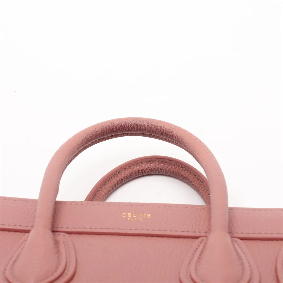 Celine Luggage Nano Shopper Leather Two-Way Handbag Pink
