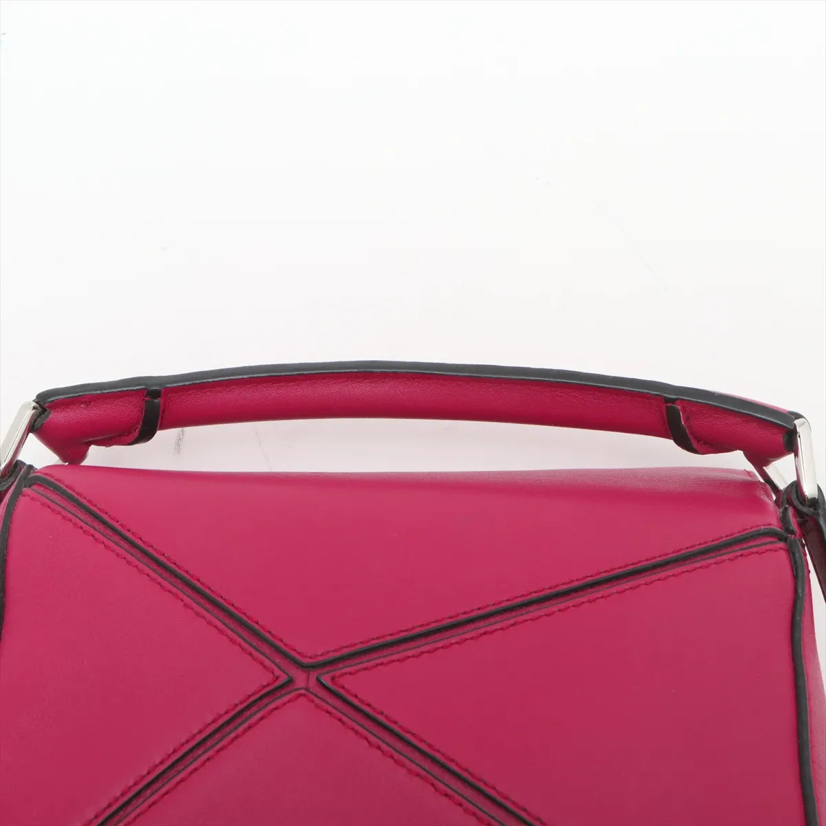 Loewe Mini Puzzle Bag Leather Two-Way Shoulder Bag Bordeaux
