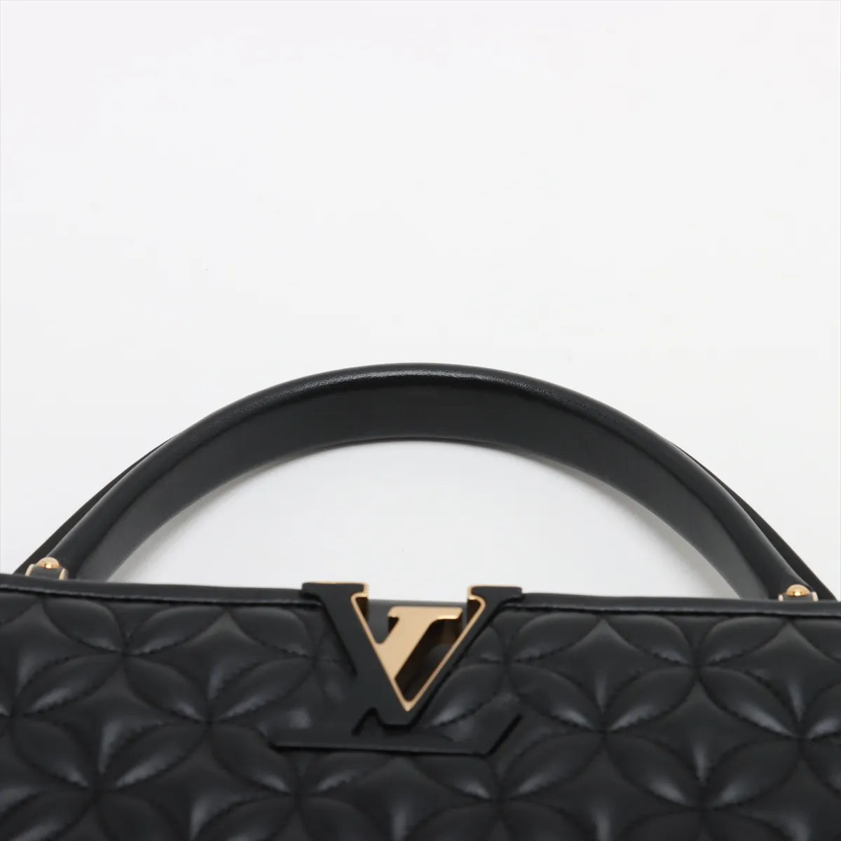 Louis Vuitton Monogram Flower Capucines MM Black