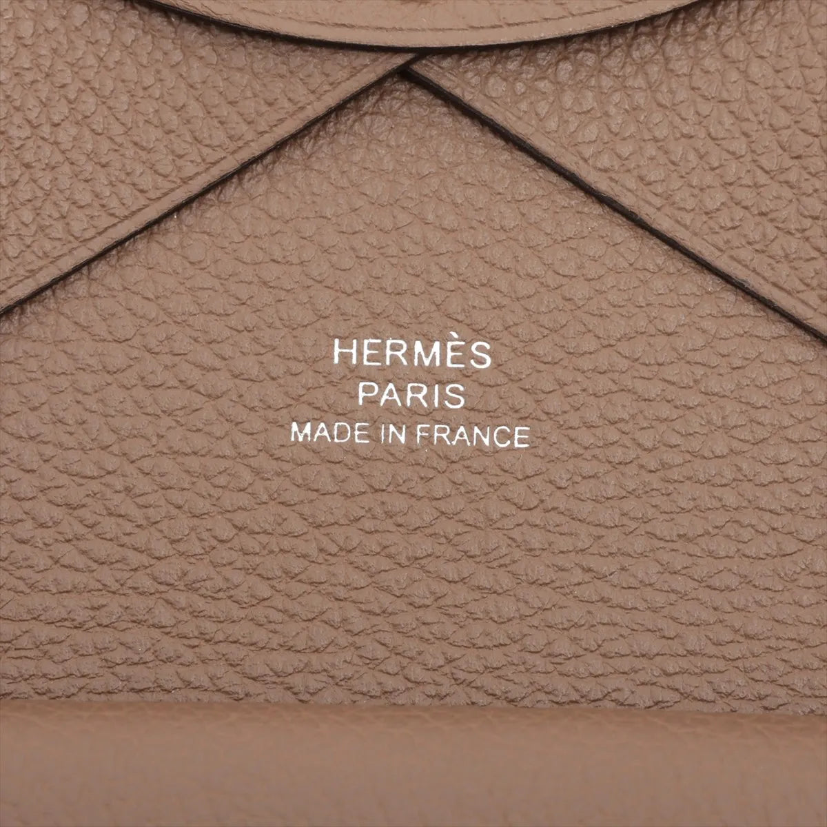 Hermès Calvi Duo Evercolor Card Holder Brown
