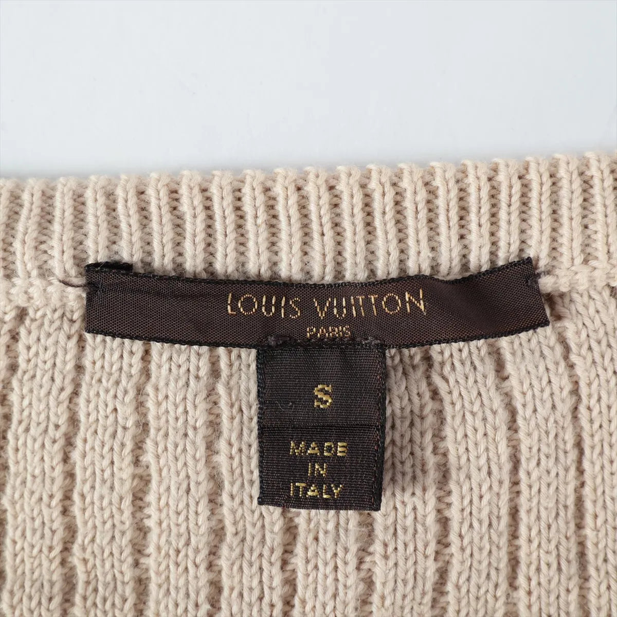 Louis Vuitton Cotton Knit Sweater Beige