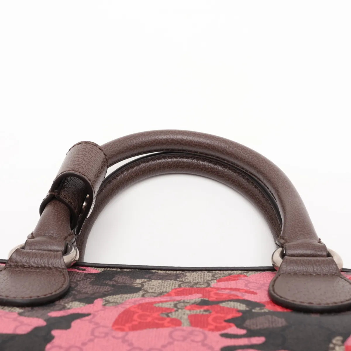 Gucci GG Camouflage Leather Two-Way Shoulder Bag Brown