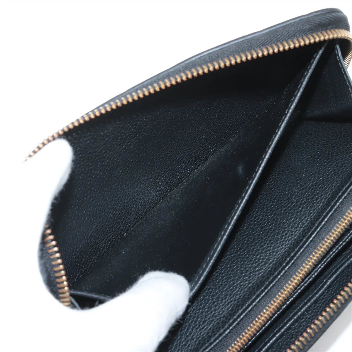 Louis Vuitton Monogram Empreinte Zippy Wallet Black