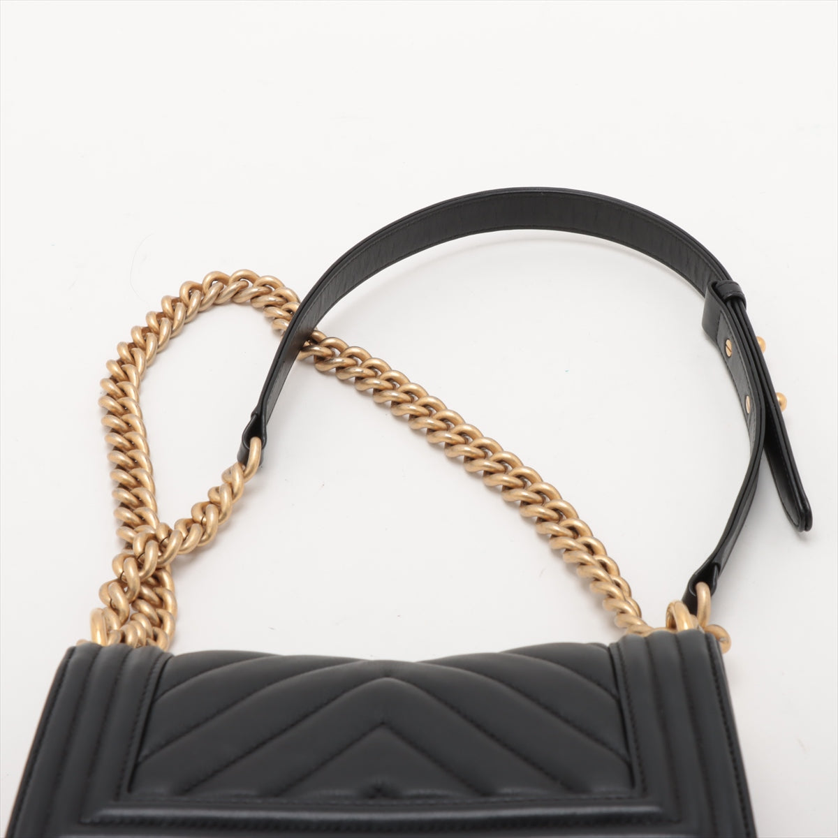 Chanel Boy Chanel 20 Small Chevron Lambskin Chain Shoulder Bag Black * PREORDER *