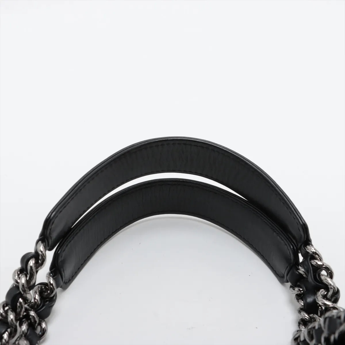 Chanel Matelasse Harako Vintage Calf Chain Tote Bag Black