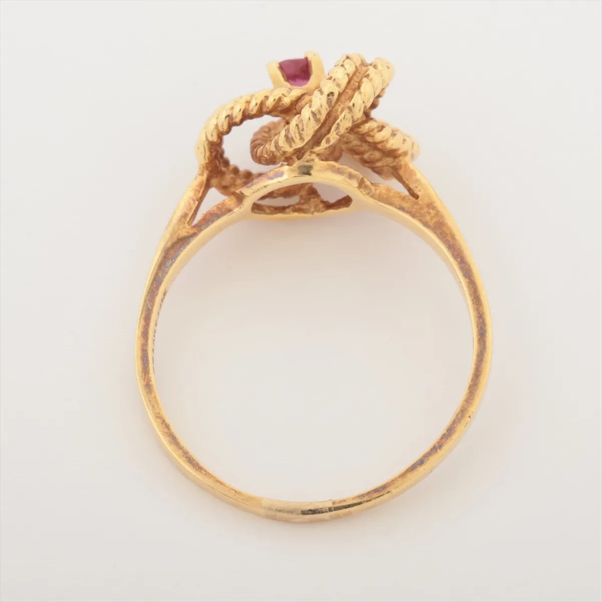 Tiffany & Co. Twist Knot Ruby Ring Yellow Gold