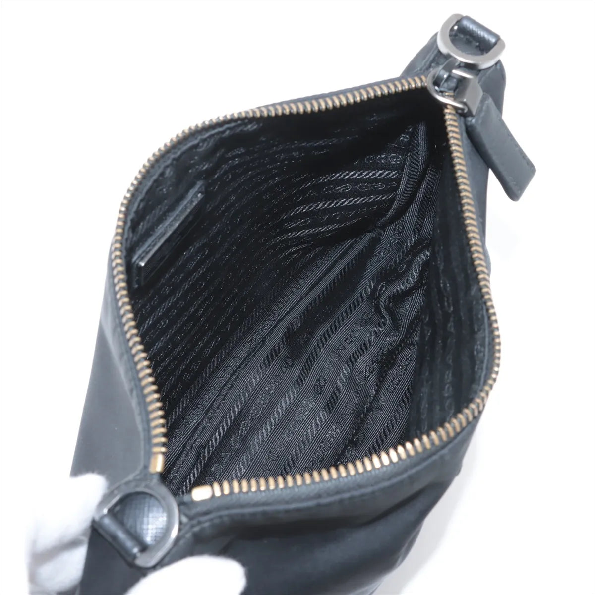 Prada Tessuto Nylon Shoulder Bag Black