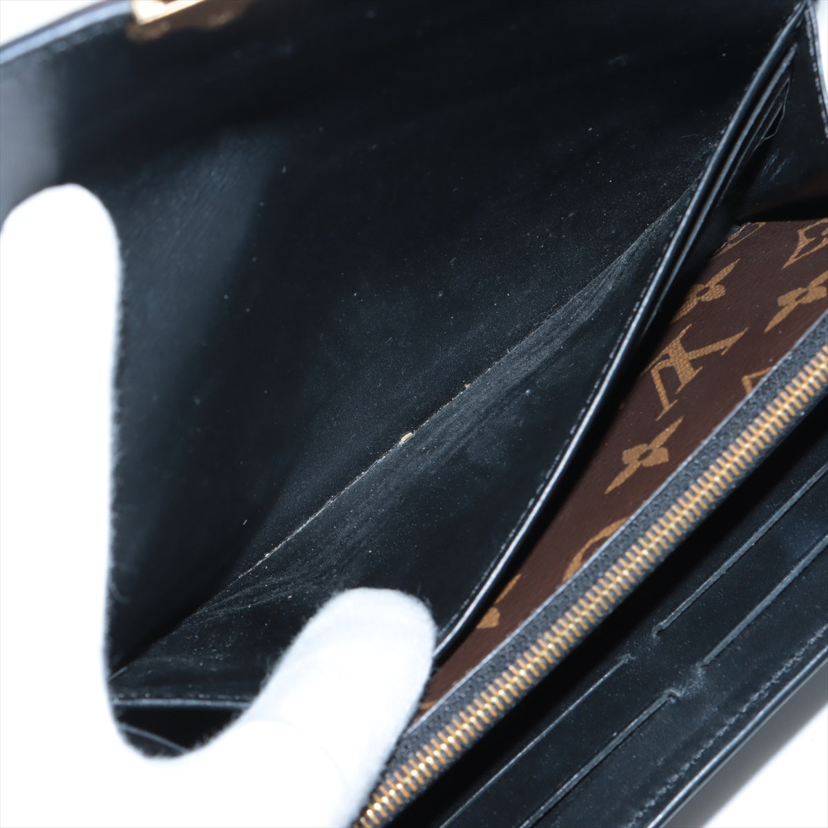 Top rated Louis Vuitton Monogram Vernis S-Lock Long Wallet Cherry Wood