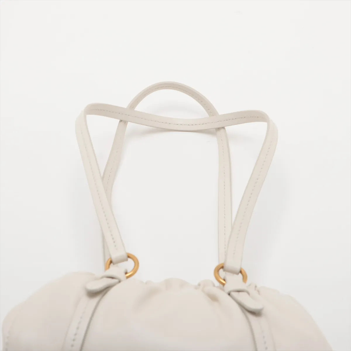 Miu Miu Joie Leather Shoulder Bag White