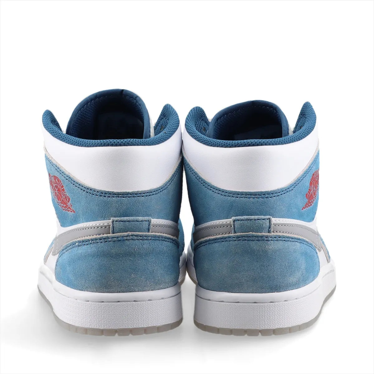 Nike Air Jordan 1 Mid SE Suede Leather High-top Sneakers Men's White x Blue — product photo 6