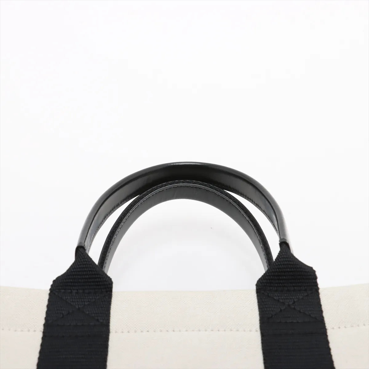 Balenciaga Hardware Canvas Leather Two-Way Tote Bag White x Black