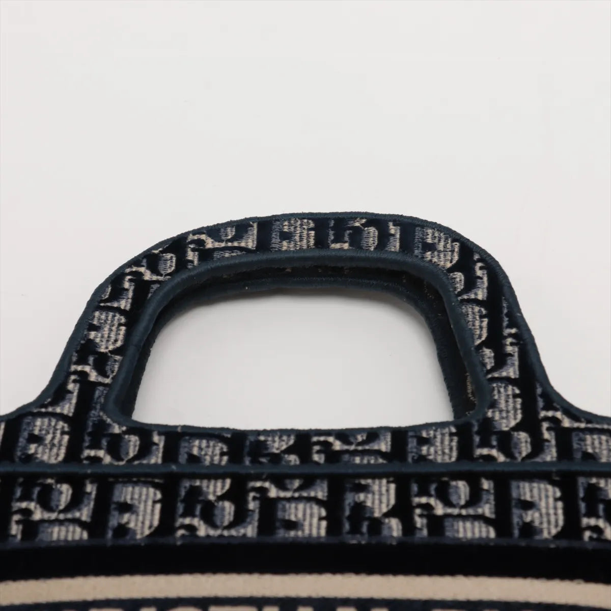 Christian Dior Oblique Mini Canvas Book Tote Navy Blue