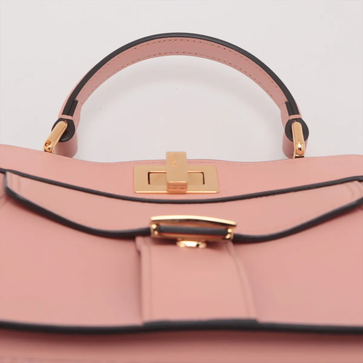Fendi Mini Peekaboo ISeeU Leather Two-Way Handbag Pink