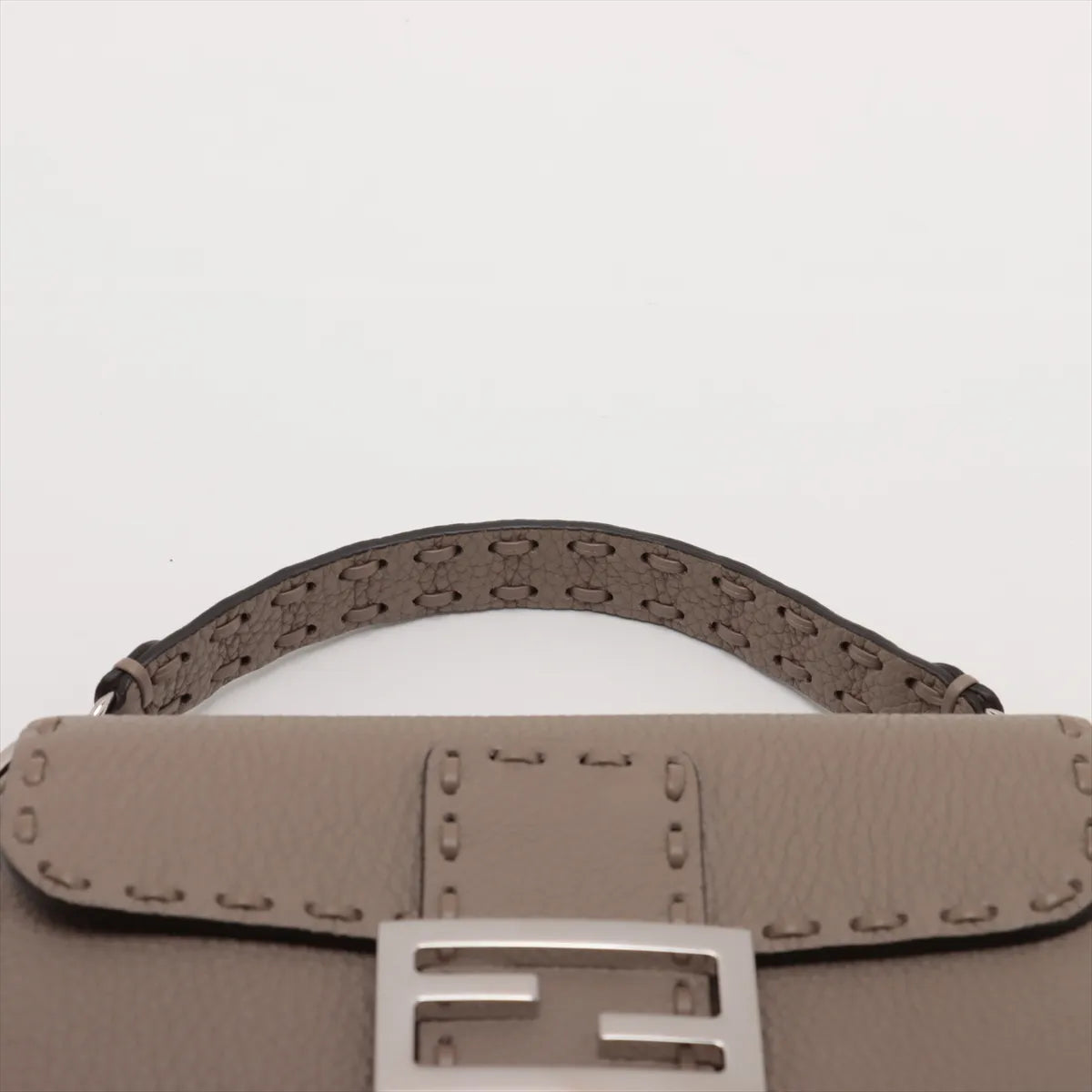 Fendi FF Logo Mini Leather Two-Way Shoulder Bag Brown