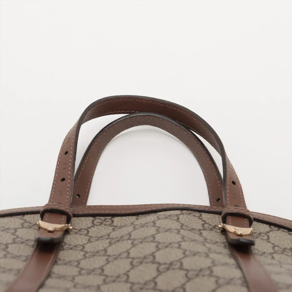 Gucci GG Supreme Leather Handbag Brown