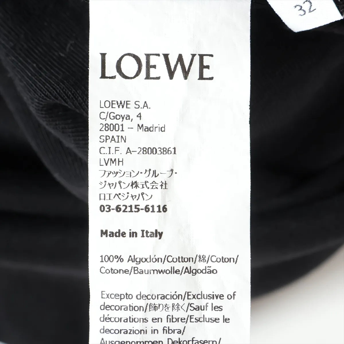 Loewe Cotton Bodycon Long Dress Black