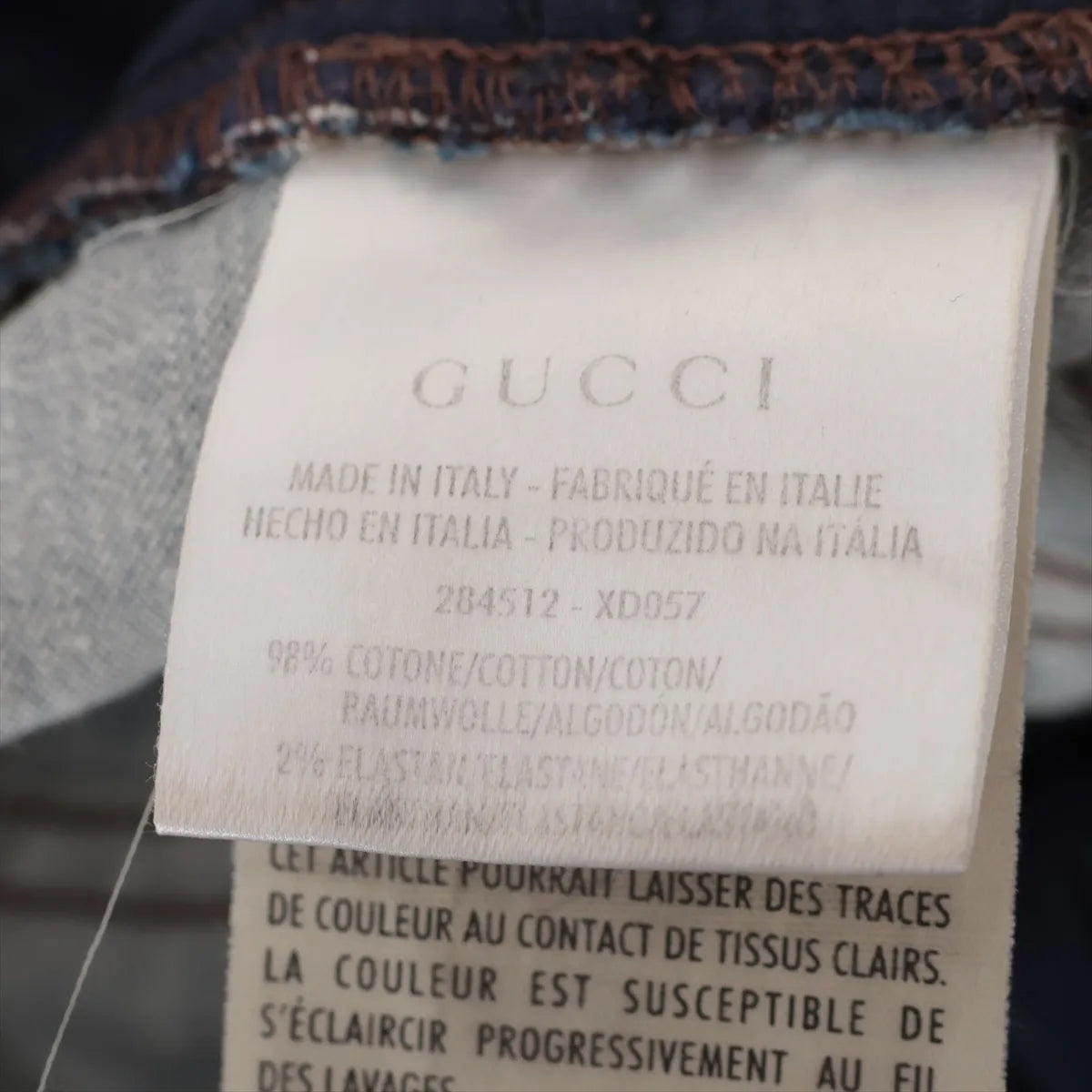Gucci Cotton Polyurethane Denim Pants Blue — product photo 6