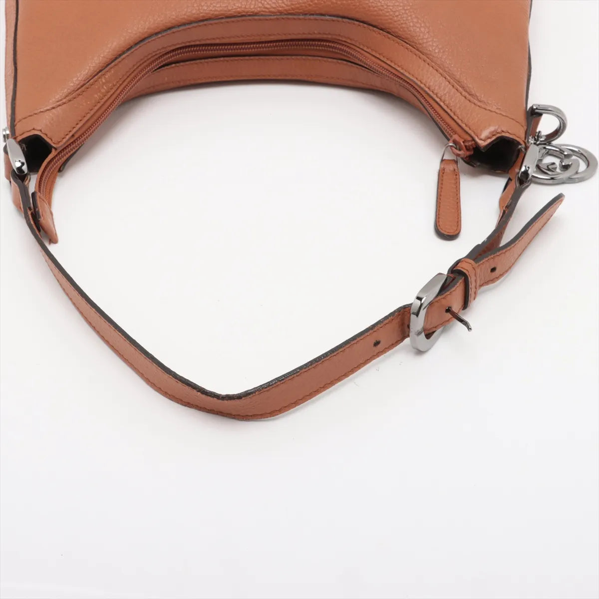 Gucci Leather Hobo Shoulder Bag Brown