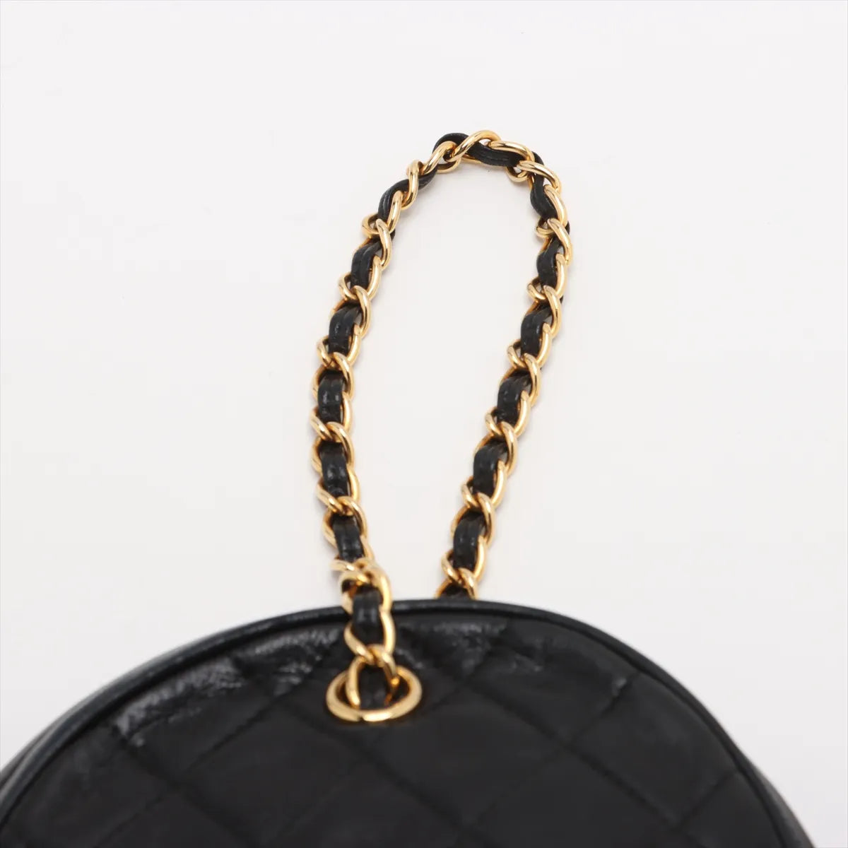 Chanel Matelasse Lambskin Chain Handbag Black