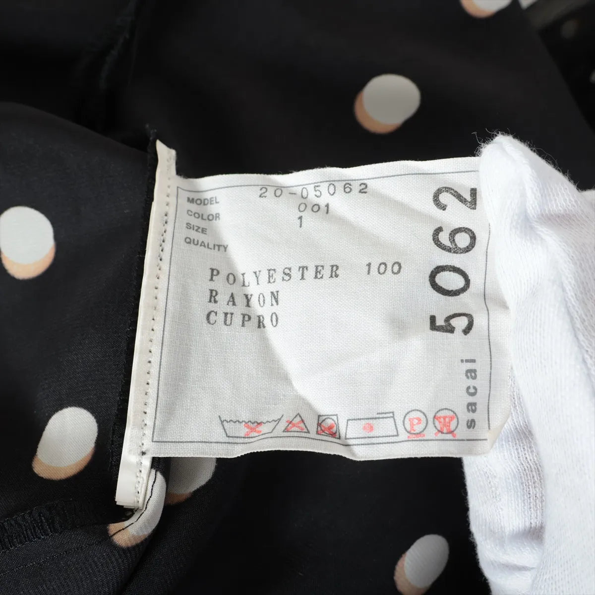 Sacai Mock Neck Polka Dot Jumpsuit Black