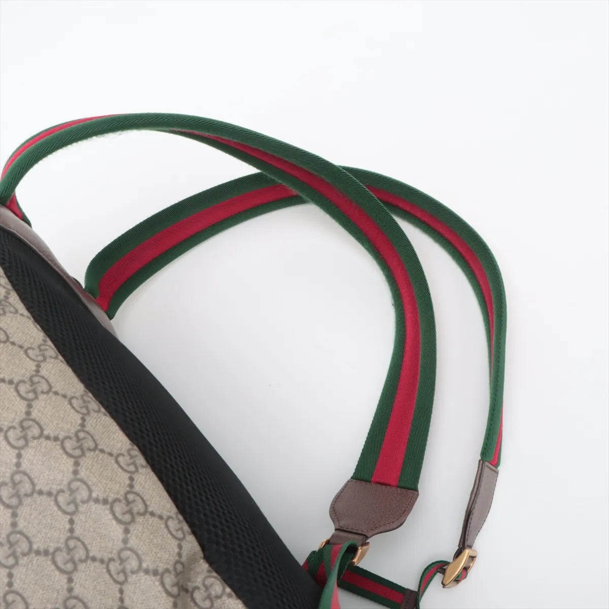 Gucci GG Supreme Cat Head Drawstring Backpack Ebony x Beige