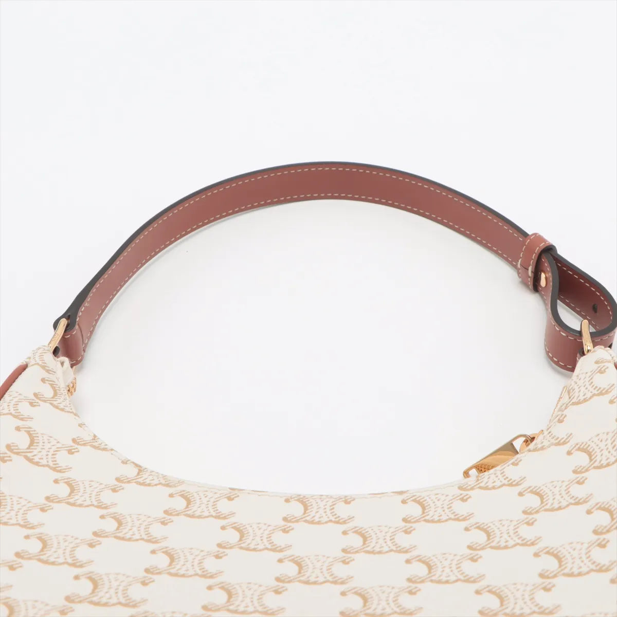 Celine Triomphe Ava Shoulder Bag White