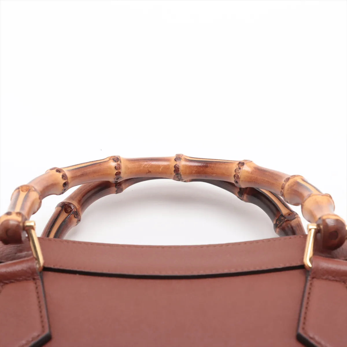 Gucci Bamboo Diana Leather Two-Way Handbag Brown