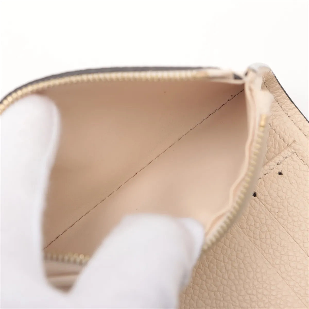 Louis Vuitton Bicolor Giant Monogram Empreinte Victorine Wallet Beige x Bois Rose