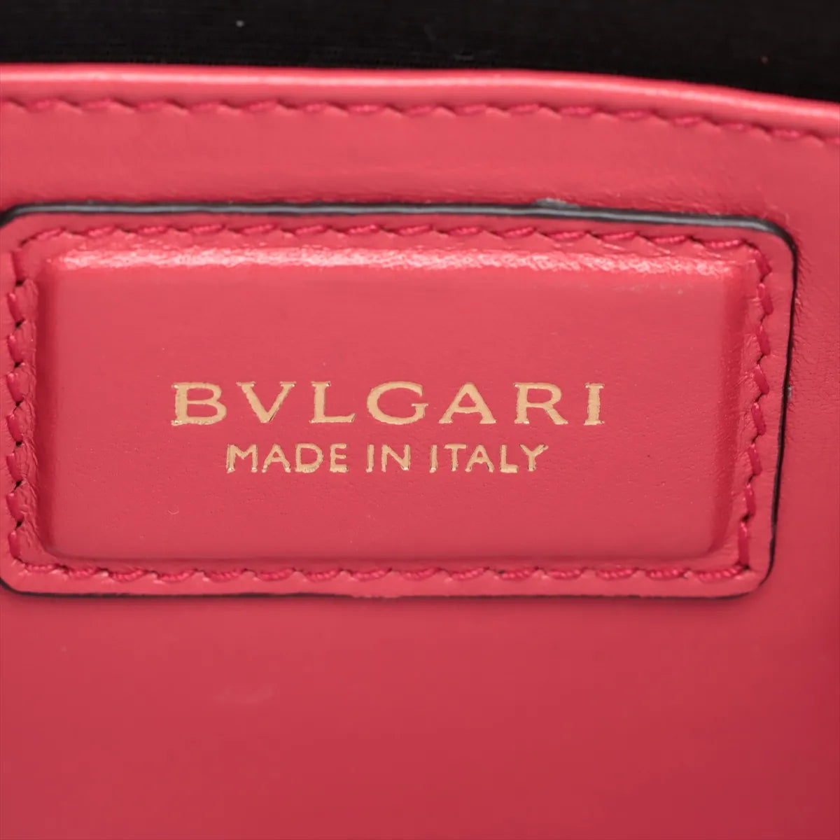 Bvlgari Serpenti Forever Leather Chain Shoulder Bag Red
