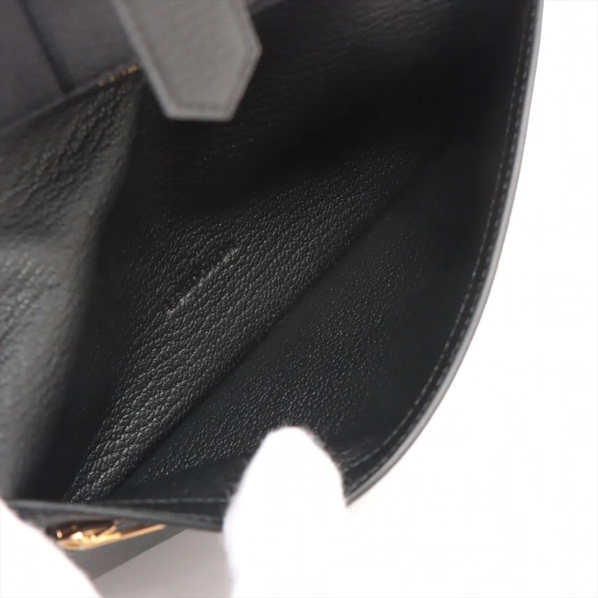Hermès Bearn Soufflet Chevre Long Wallet Black