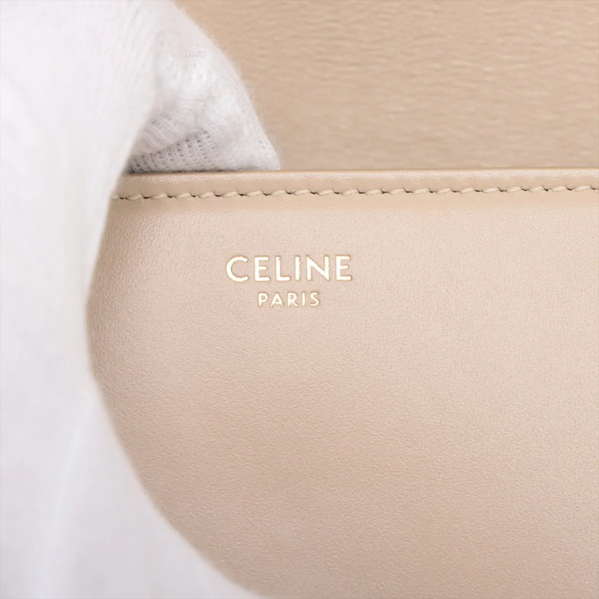 Celine Tassels Leather Waist Bag Beige