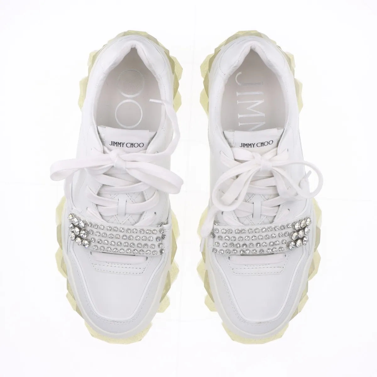 Jimmy Choo Diamond Leather Sneaker Unisex White