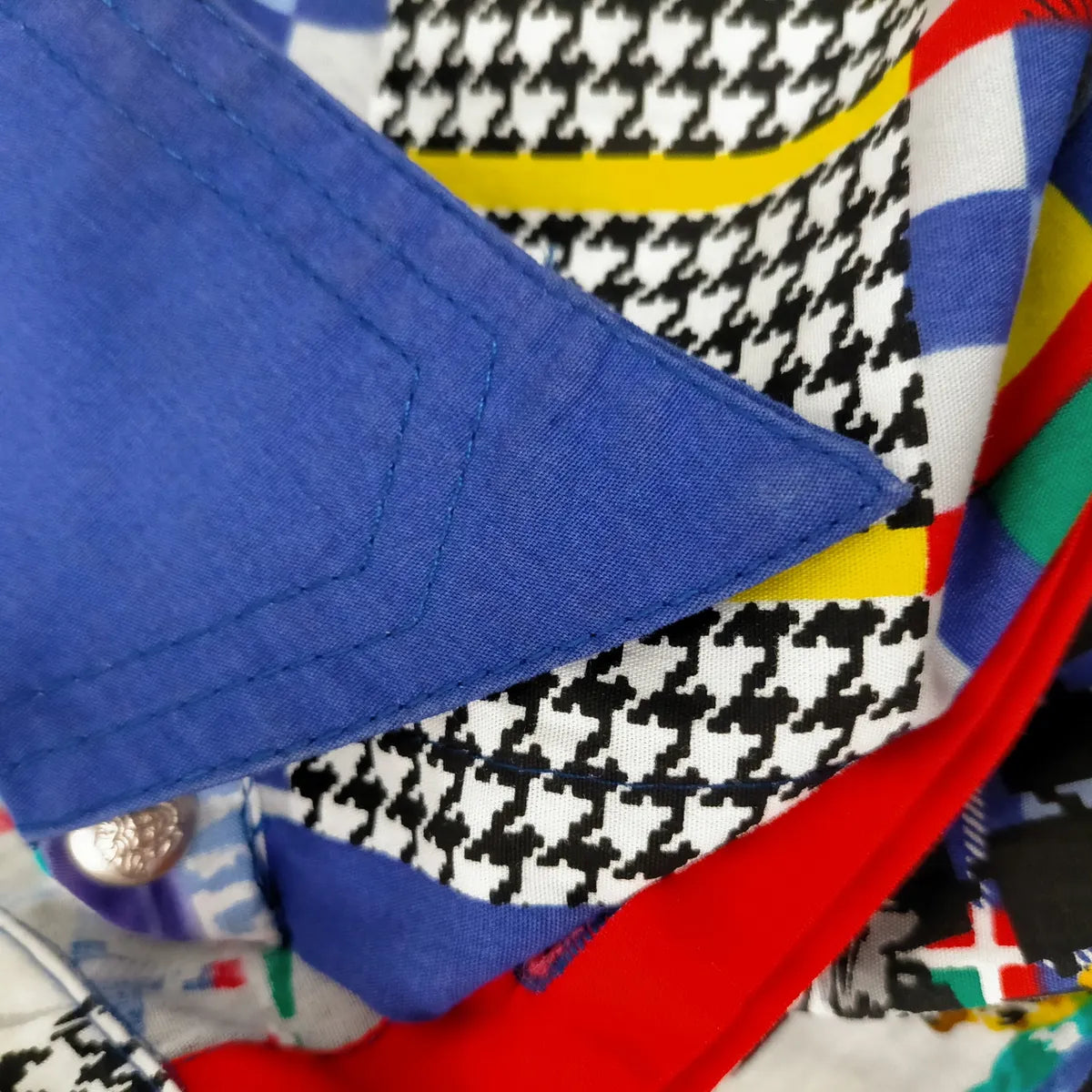 Versace Cotton Multicolor Pattern Long Sleeve