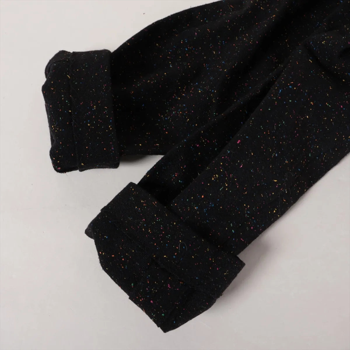 Alexander McQueen Wool Multicolor Dots Pants Black