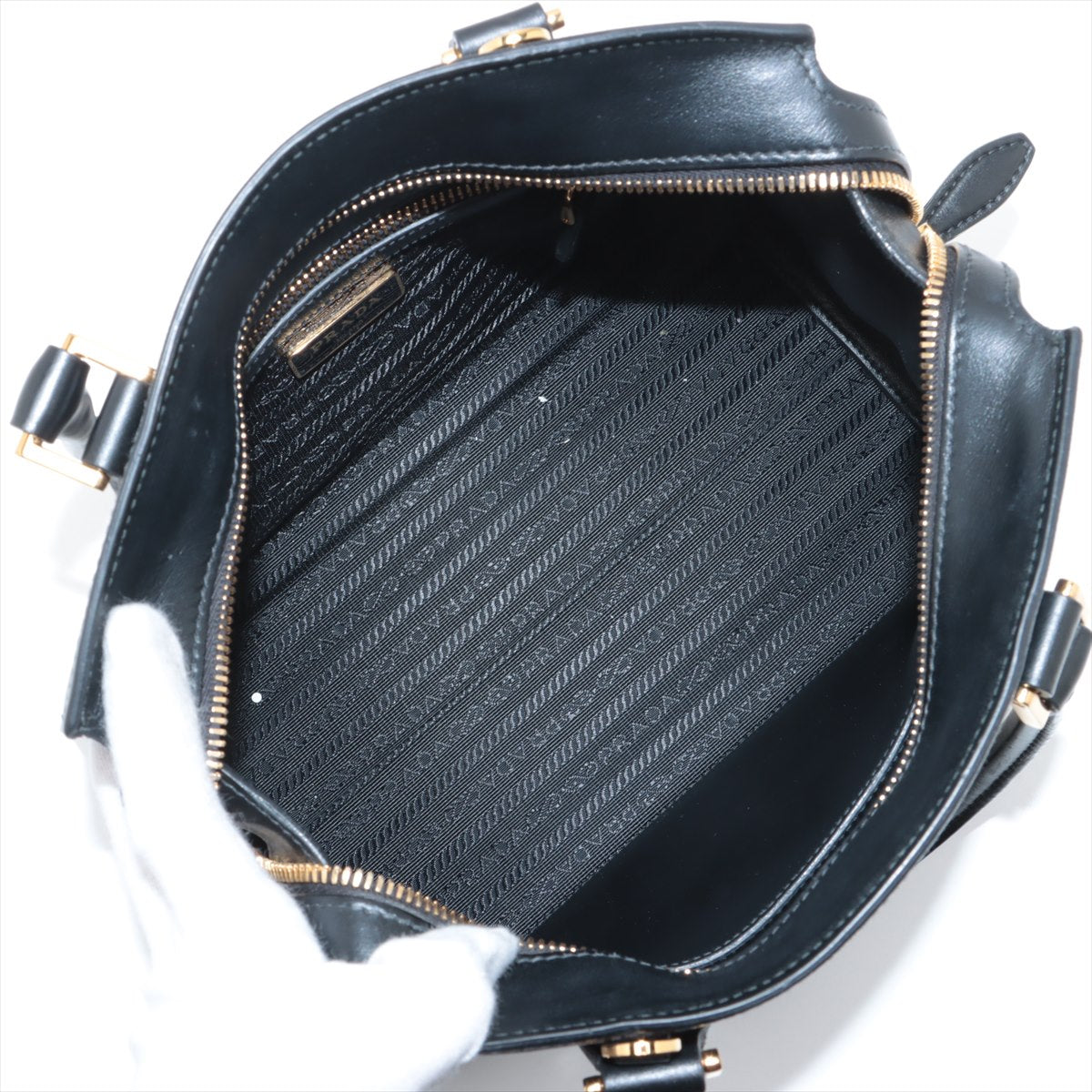 Prada Saffiano Leather Handbag Black