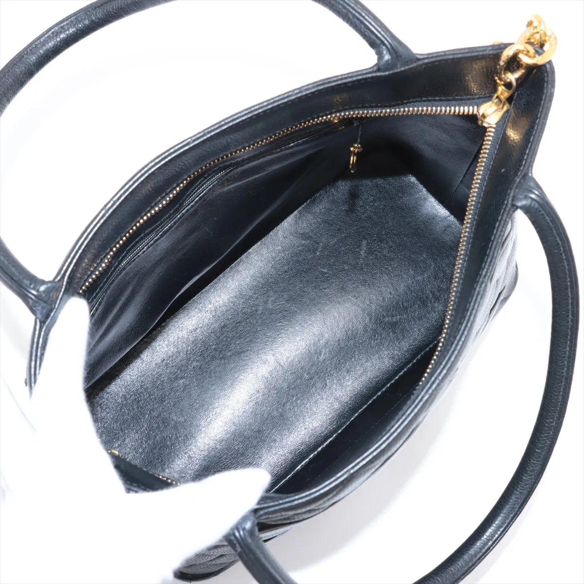 Chanel CC Logo Re-release Caviar Skin Tote Bag Black