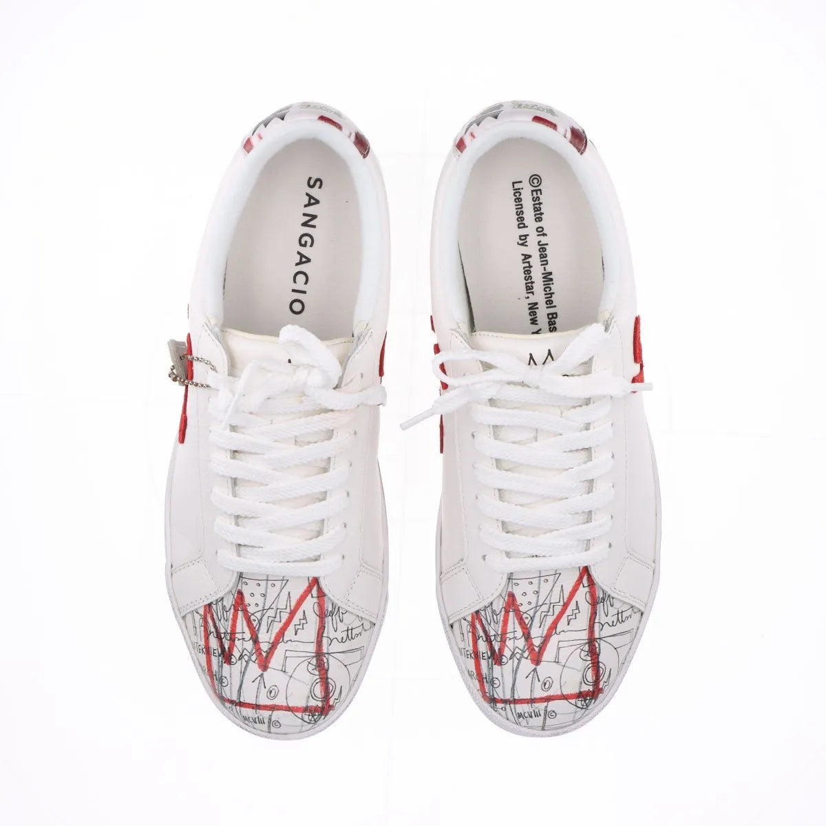 Sangacio x Basquiat Leather Sneaker White Limited Edition