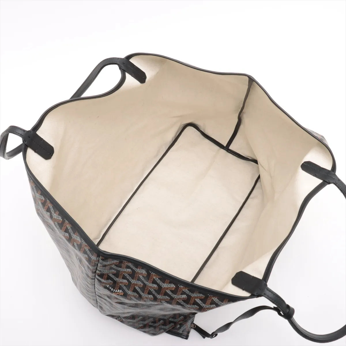 Goyard Saint Louis GM Leather Tote Bag Black